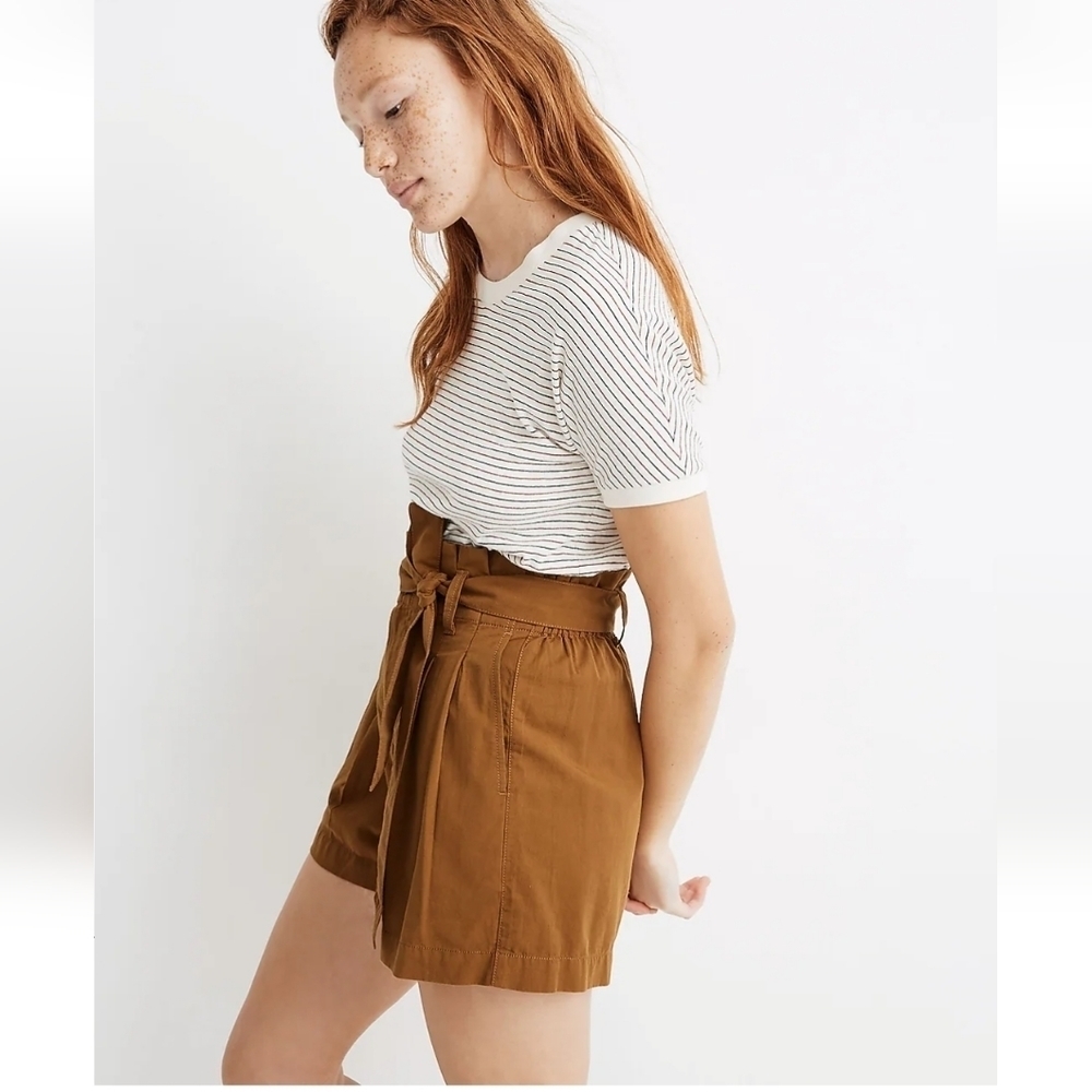 Madewell Brown High-Waisted Shorts